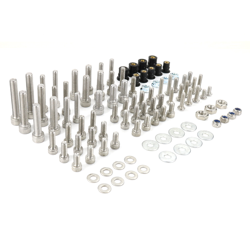 TORNILLOS DE CARENADO COMPLETOS DE ACERO INOXIDABLE PARA KAWASAKI KLR 650 2008- 2018
