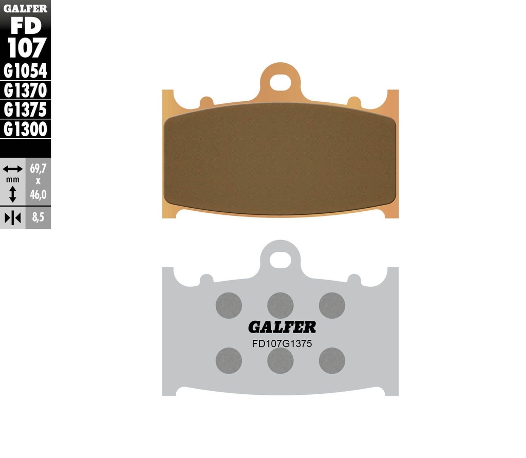 GALFER SET PASTILLAS DEL GSXR-600´97-03 GSX-650'08-15 GSX-R 750'00-03 TL-1000'97 GSX-1250'07-16 ZX-6R'95-97 GPZ-900'96-98