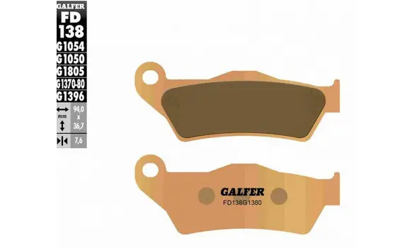 GALFER SET PASTILLAS DEL  KTM´1190´16 EXC 250´94-20  MULTISTRADA TRA 1200/1260´18-20