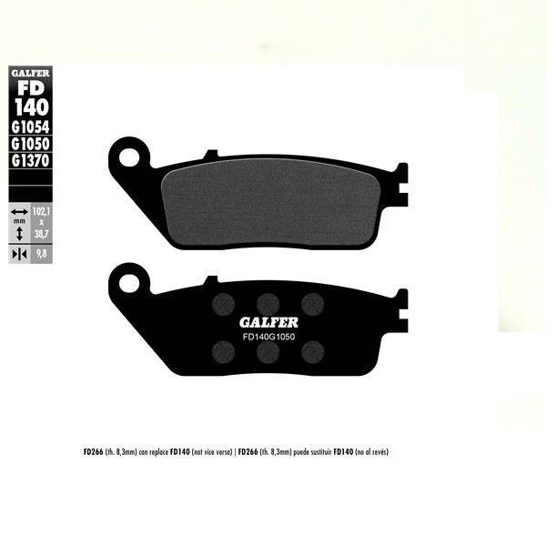 GALFER SET PASTILLAS DEL YP-125´01-17 YP-250´11-16 YP-400´13-18 MT-01>07 VL-1500´13-15 TRANSALP´94-96 SILVERWING