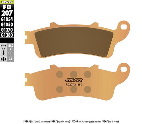 GALFER SET PASTILLAS TRA GL-1800´01-17 VT 1300 INTERSTATE´11-13