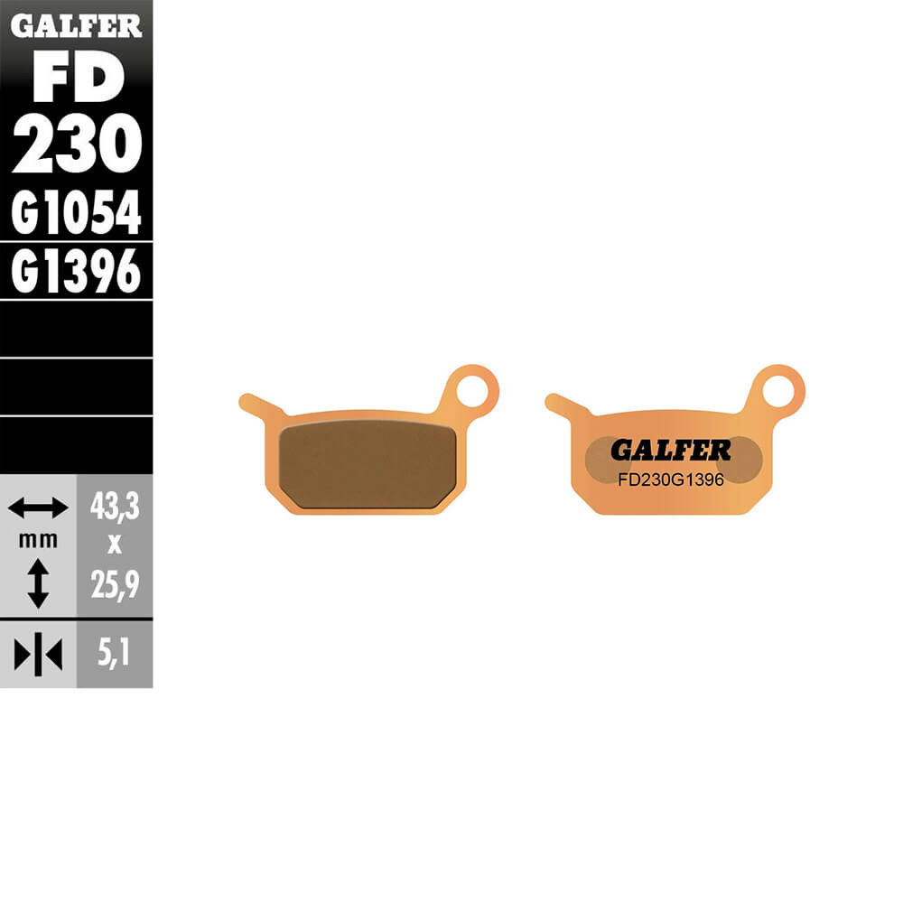 GALFER SET PASTILLAS TRAS KTM SX-50´06-13 SX-E 50´21-23  SX-65´04-08  XC-65´08-23 HUSQVARNA TC-50´18-23 CR-50´11-23 SM-50´11-23