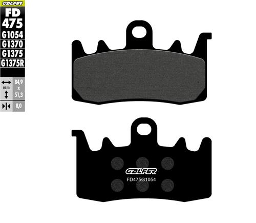 GALFER SET PASTILLAS MULISTRADA 15-21 TIGER´1200´18-20 BMW F800R´15-20 F900R´20 F1200GS´13-18