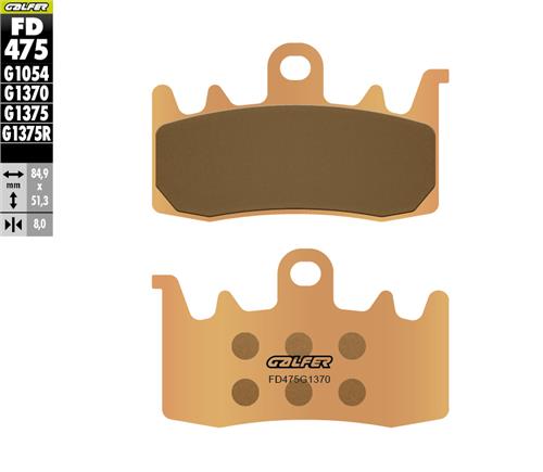 GALFER SET PASTILLAS MULISTRADA 15-21 TIGER´1200´18-20 BMW F800R´15-20 F900R´20 F1200GS´13-18