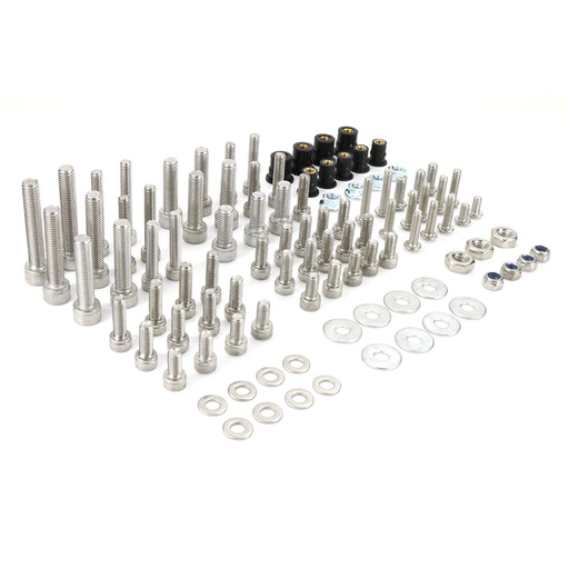 [KLR12] TORNILLOS DE CARENADO COMPLETOS DE ACERO INOXIDABLE PARA KAWASAKI KLR 650 2008- 2018