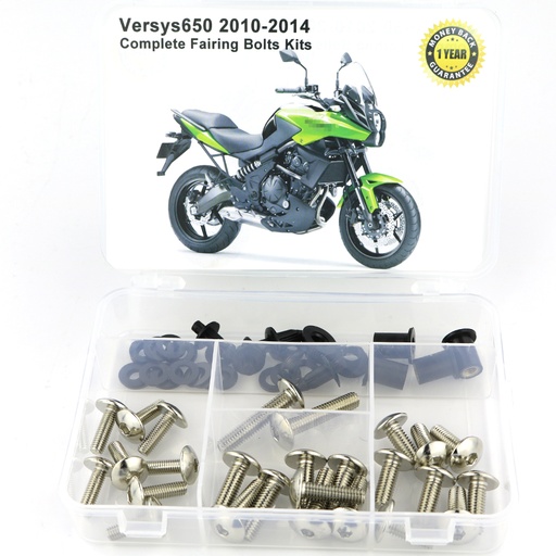 [FBT00497SI] SET TORNILLOS DE CARENADO COMPLETO KAWASAKI VERSYS 650 2010-2014