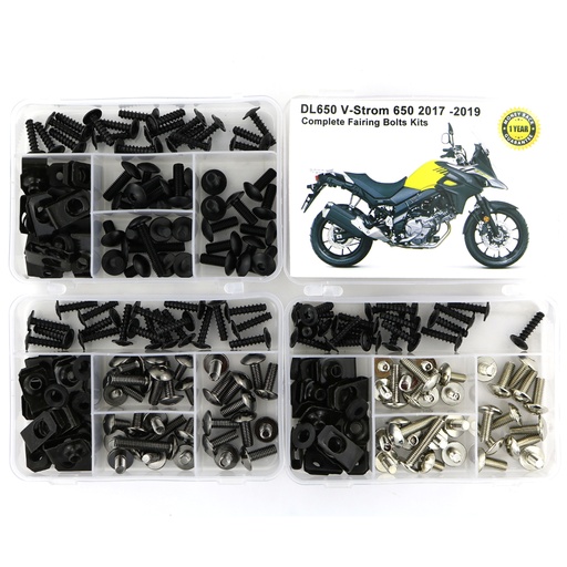 [FBT004133SI] SET TORNILLO DE CARENADO COMPLETO SUZUKI DL 650 VSTROM 650 2017 2019