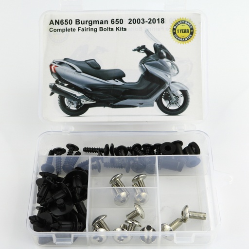 [FBT004145SI] SET TORNILLO DE CARENADO COMPLETO SUZUKI  BURGMAN 650 2003-2018