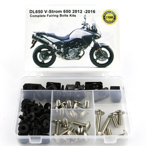[FBT004127SI] SET TORNILLO DE CARENADO COMPLETO SUZUKI DL 650 VSTROM 650 2012-2016