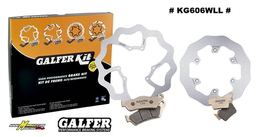 [KG606-W] GALFER KIT DISCOS FRENOS DELT HUSQVARNA TODOS 125-501´14 KTM SX-144´08 XC-150´10 EXC F-250´15