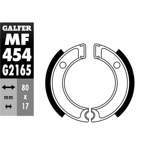 [MF454-G2165] GALFER SET BANDAS YAMAHA PW-50'80-24 ( MEDIDA 80x17 )