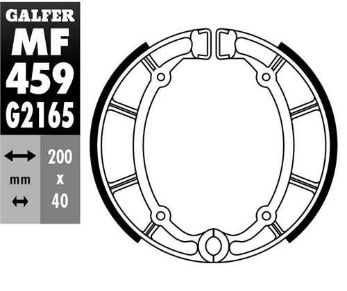 [MF459-G2165] GALFER SET BANDAS YAMAHA XV-1100'80-89 XVS-650'90-97 XV-400'88 XV-535'87-95 XJ-650'80-89 ( MEDIDA 200x40 )