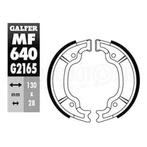 [MF640-G2165] GALFER SET BANDAS BWS-100'00-10 YBR-125'05-24 YS-250'06-10 ( MEDIDA 130x28 )