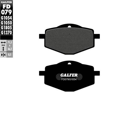 [FD079-G1050] GALFER SET PASTILLAS TRA XT-600´87-94 XTZ-660´91-98 XT-225´86-96 DEL XT-500´86