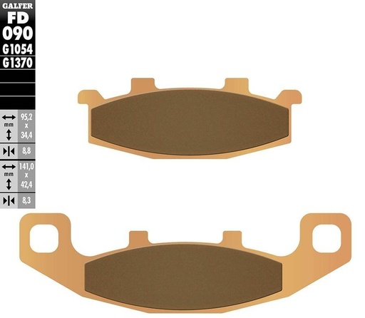 [FD090-G1370] GALFER SET PASTILLAS DEL VX-800´90-96 ZR-1000´88-99 ZZR/ZR-1100´´92-02 GSX-1100´91-97 GPZ-900´90-02 ZZ-R 600´93