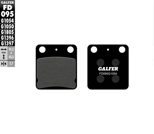 [FD095-G1054] GALFER SET PASTILLAS DEL DR-200´86-24 RM-65´03-05 TS-125´85-90 ATV LT-F´400´02 KX-65´00-21 ATV YFM-350´04-14