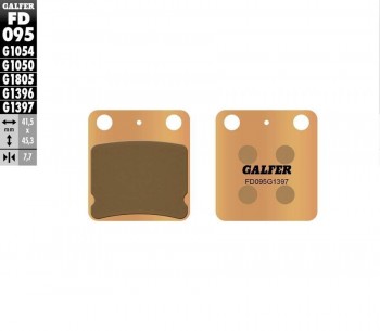 [FD095-G1396] GALFER SET PASTILLAS DEL DR-200´86-24 RM-65´03-05 TS-125´85-90 ATV LT-F´400´02 KX-65´00-21 ATV YFM-350´04-14