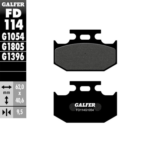 [FD114-G1054] GALFER SET PASTILLA TRA DR-650´96-24 XR-250´96-05 DRZ-400´00-09 YZ-250 XRV-750´94-03 NX-400´02-05 WR-250