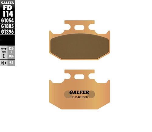 [FD114-G1396] GALFER SET PASTILLA TRA DR-650´96-24 XR-250´96-05 DRZ-400´00-09 YZ-250 XRV-750´94-03 NX-400´02-05 WR-250
