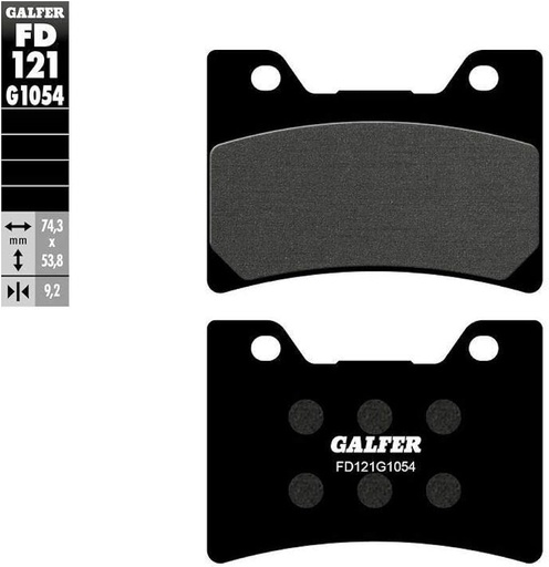 [FD121-G1054] GALFER SET PASTILLAS DEL TDM-850´96-01 FZR-600`90-96/1000`90-91 V-MAX YZF600`96