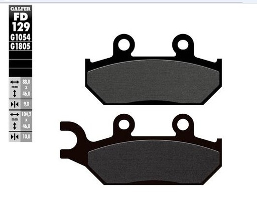 [FD129-G1054] GALFER SET PASTILLAS DEL XT-600E´92-03 XT-600E92-03 XTZ-660 ´91-98 ( TENERE )