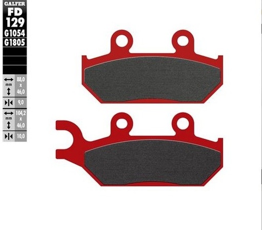 [FD129-G1805] GALFER SET PASTILLAS DEL XT-600E´92-03 XT-600E92-03 XTZ-660 ´91-98 ( TENERE )