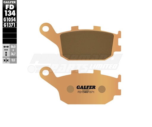 [FD134-G1371] GALFER SET PASTILLAS TRA DL-650´07-20 FZS-600´04-09 CBR-900`92-03 CBR-60091-06 MT-09´14-20