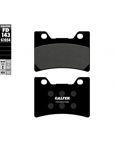 [FD143-G1054] GALFER SET PASTILLAS DEL TDM-850´96-01 FZR-1000´89-93 EXUP FJ-1200´91-95 V-MAX 1200´93-03 FZR-600`90-96