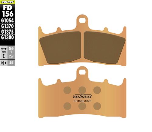 [FD156-G1370] GALFER SET PASTILLAS DEL ZX-9R´96-01 ZX-6R´98-01 GPZ-900´99-02 VN-1500´02-04 GSX-R750/1100´94-99