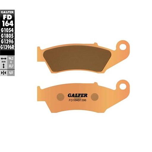 [FD164-G1396] GALFER SET PASTILLAS DEL XRV-750´94-03 XR-250´96-05 DRZ-400´00-09 YZ-250 CRF-250/450´04-20 NX-400´02-05 WR-250