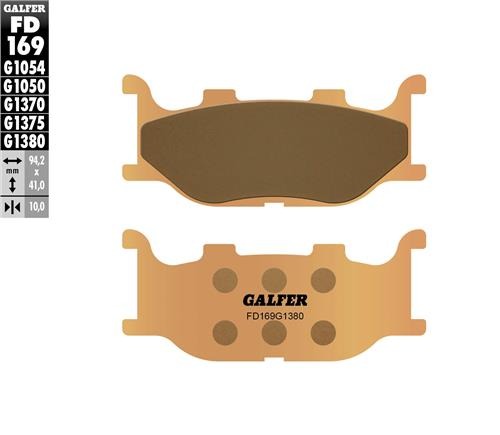 [FD169-G1380] GALFER SET PASTILLAS DEL YP-400´07-13 XV-250´95-04 YP-250´96-03 XV-1100´99 FZ-6´04-07 XJ-600´98-03  XVS-1100´99-07