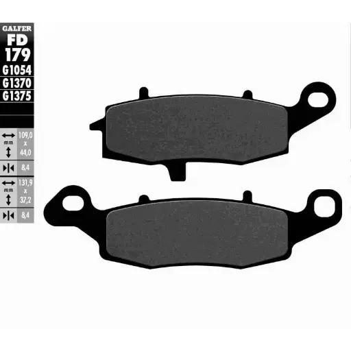 [FD179-G1370] GALFER SET PASTILLAS DEL IZQ DL-1000´07-14 DELT IZQ GS-500´96-08 DELT DER DL-650´07-21 KLE650 VERSYS´07-14