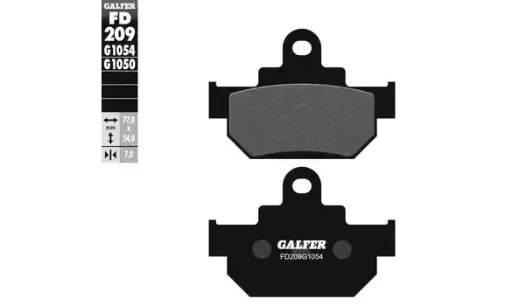 [FD209-G1050] GALFER SET PASTILLAS DEL GZ-250´99-08 ( MARAUDER ) VL-250 ( INTRUDER )´01-07