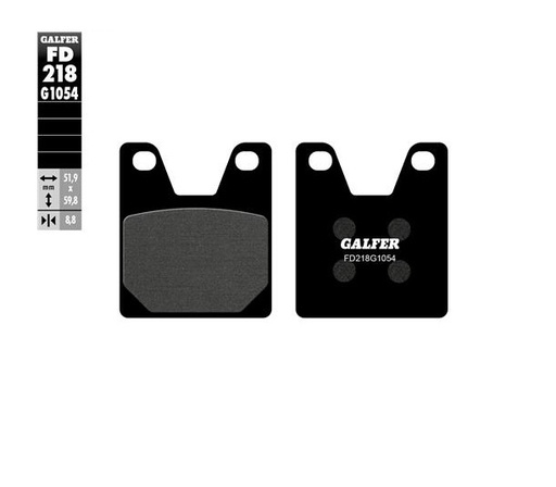 [FD218-G1054] GALFER SET PASTILLAS TRA YZF-R1´98-00 YZF-750 R7´99-01 XJR-1300´00 DISCO 298 mm