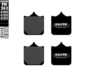 [FD262-G1054] GALFER SET PASTILLAS DEL TRK 502´17-20 DUCATI 748/948´01-07 APRILIA RSV 1000´01-08 KTM-690/990´05-13