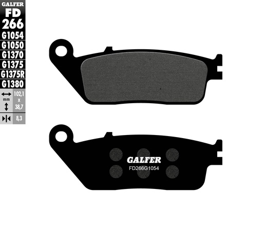 [FD266-G1054] GALFER SET PASTILLAS DEL AN-650´02-18 GSF-650´95-99 BMW SCOOTER C-650´13-20 GL-1500´97-03 CBR-1000´89-92