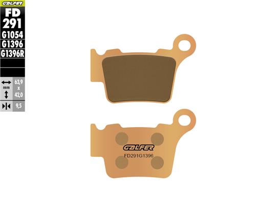 [FD291-G1396] GALFER SET PASTILLAS TRAS KTM SX 85´21 EXC 300´04-21 SX 45 ´03-15 EXC 125´047-17 EXC 250´04-21