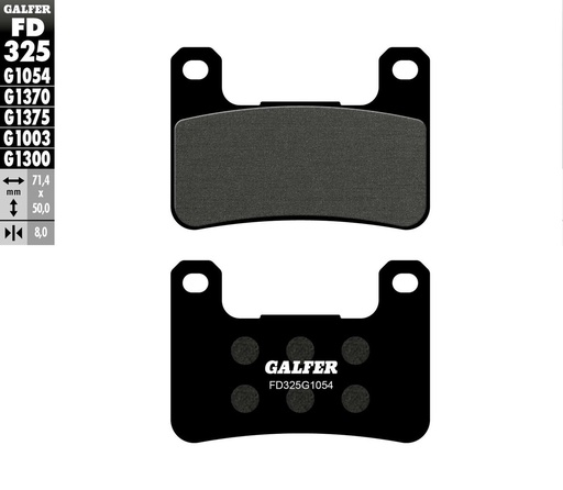 [FD325-G1054] GALFER SET PASTILLAS DEL DL-1050´21-22 GSX-R 750´04-10 GSX-R 1000´04-11 DEL IZQ ZX-10R´11-21 GSX-R 600´04-10