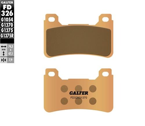 [FD326-G1370] GALFER SET PASTILLAS DEL YZF-R1 M1´20 VFR-800´14-18 CB-1000´09-15 CBR-1000´04-16 CBR-600´05-16