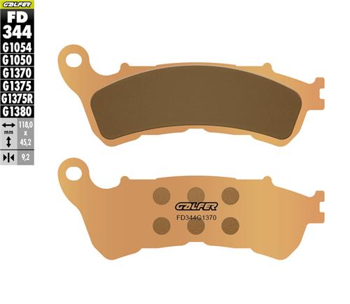 [FD344-G1370] GALFER SET PASTILLAS HONDA XLV-1000 VARADERO´04-09 XL-700 TRANSALP´08-11 GL-1800´18-20 CBR-600´11-13 SUZUKI VLR-1800´28-10