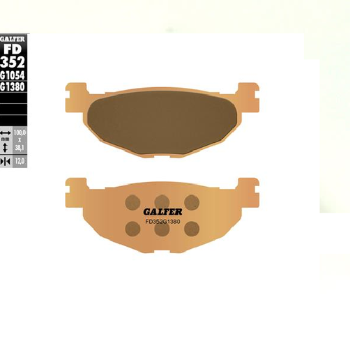 [FD352-G1380] GALFER SET PASTILLAS TRA YP-400´07-13 XP-500´04-11