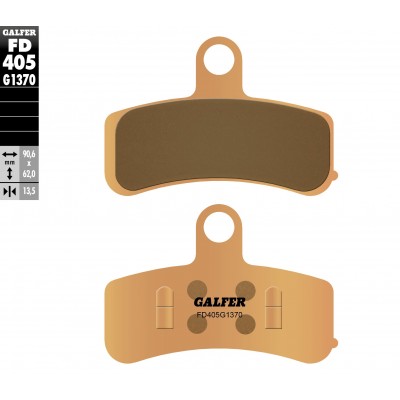 [FD405-G1370] GALFER SET PASTILLAS DEL FAT BOY´08-14 ELECTRA GLIDE CLASSIC´11-16 STRRET GLIDE>11 FAT BOB´08-17