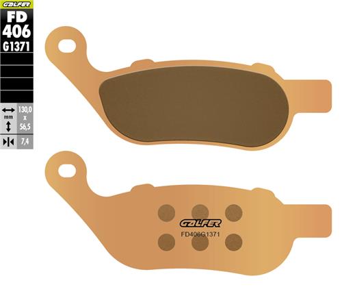 [FD406-G1371] GALFER SET PASTILLAS TRA FAT BOY´08-14 STRRET GLIDE>11 FAT BOB´08-17 ELECTRA GLIDE CLASSIC´11-16