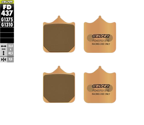[FD437-G1310] GALFER SET PASTILLAS DELT BMW S1000RR´09-18 TRIUMPH DAYTONA 765´20 SPEED TRIPLE 1050´11-16 USO COMPETICION
