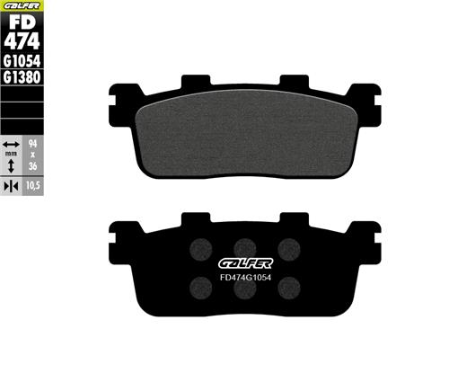 [FD474-G1054] GALFER SET PASTILLAS KYMCO K-XCTi 300´12-22 YAMAHA XP-400 ( X-MAX MOMO DESIGN )´15