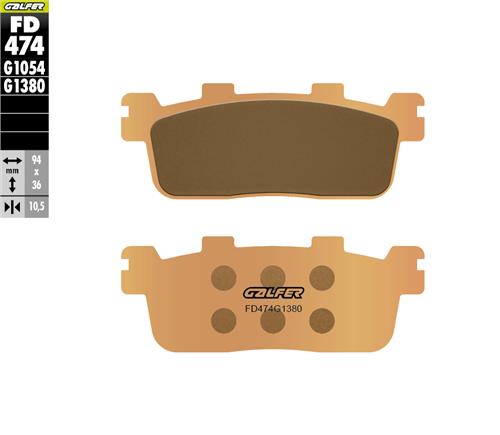 [FD474-G1380] GALFER SET PASTILLAS KYMCO K-XCTi 300´12-22 YAMAHA XP-400 ( X-MAX MOMO DESIGN )´15