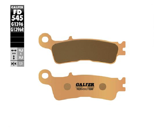 [FD545-G1396] GALFER SET PASTILLAS DELT YAMAHA WR-450 F'20-23 YZ-125'22-23 YZ-250'22 YZ-250F'21-23 YZ-450 F'20-21 YZ-450 F'22