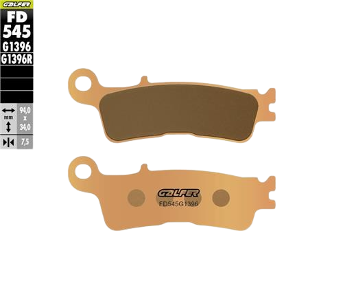 [FD545-G1396R] GALFER SET PASTILLAS DELT YAMAHA WR-450 F'20-23 YZ -125'22-23 YZ-250'22 YZ-250F'21-23 YZ-450 F'20-21 YZ-450 F'22