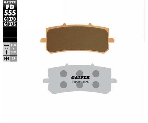 [FD555-G1375] GALFER SET PASTILLAS  DELT CF MOTO NK-300´20-24