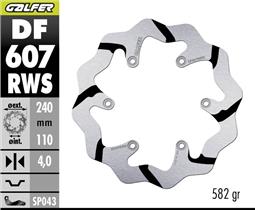 [DF607RWS] GALFER DISCO FRENO TRASERO KTM & HUSQVARNA- GASGAS HUSB OFF-ROAD OVERSIZE 240X4MM